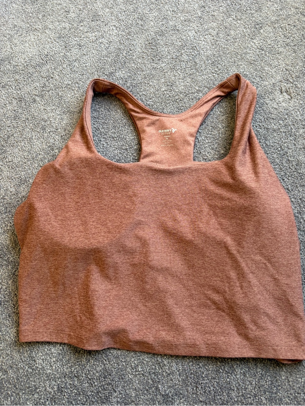 Old Navy Rusty Brown Racerback Sports Bra